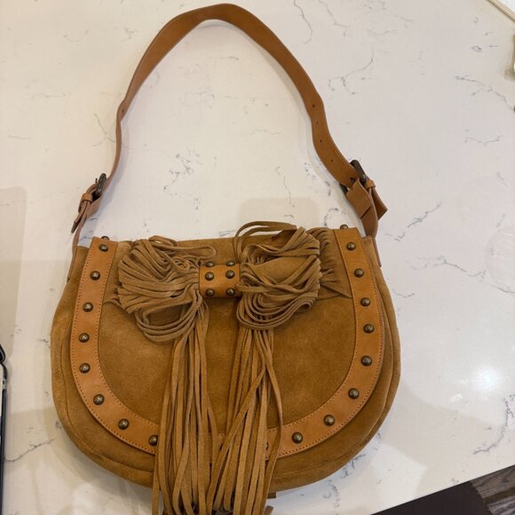 💯 Authentic RED Valentino Designer Crossbody – Tan Studded Bow Detail - Picture 13 of 15